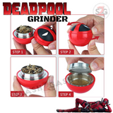 Deadpool Grinder Plastic Shell 2" Metal Magnetic Herb Grinder, Spice Crusher, Weed Grinder, Marijuana Grinder - 3 PC