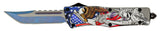 USA Liberty OTF Knife Flag and Eagle Red White & Blue - Tanto Xtreme S2G Tactical Knives