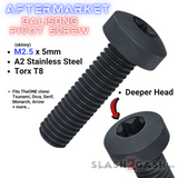TheONE ORCA Pivot Screw Replacement M2.5 x 5mm Torx T8 Black Balisong Hardware The ONE Butterfly Knife Aftermarket Upgrade