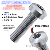 TheONE ORCA Pivot Screw Replacement M2.5 x 5mm Torx T8 Silver Balisong Hardware The ONE Butterfly Knife Aftermarket Upgrade