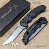 Boker Plus Intention II Automatic Knife Black G10 - Stone Wash D2 Switchblade w/ Safety