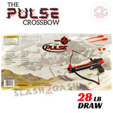 The PULSE Bolt Crossbow 28 Pound Draw w/ Foot Stirrup Black Red Crossbow