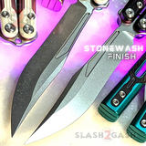 TIANQI Cygnus clone Balisong Butterfly Knife - Aluminum w/ G10 Stonewash Finish