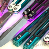 Cygnus Balisong Clone Butterfly Knife TIANQI - Aluminum w/ G10 Purple Green Pink Black White