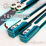 Cygnus Balisong Clone Butterfly Knife TIANQI - Green White Aluminum w/ G10 Trainer