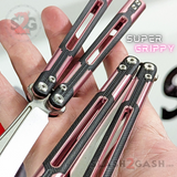 Cygnus Butterfly Knife Clone Balisong TIANQI - Pink Black Aluminum w/ G10 Trainer