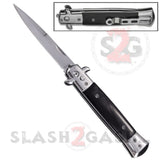 Diablo Stiletto Automatic Knife Milano Switchblade - Black Acrylic
