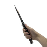 13" Ginormous Godfather Stiletto Automatic Knife - Black Marble Italian Switchblade