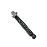 13" Ginormous Godfather Stiletto Automatic Knife - Black Marble Italian Switchblade
