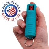 Pepper Spray 1/2 Ounce OC-17 with Clip and Keychain - Teal