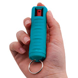 Pepper Spray 1/2 Ounce OC-17 with Clip and Keychain - Teal