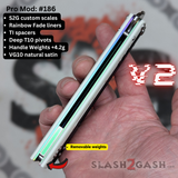 Replicant Balisong Clone Franken REP Butterfly Knife V2 Black White S2G Rainbow Titanium 186