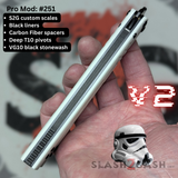 Franken REP Butterfly Knife V2 Balisong  White Black Storm Trooper Replicant clone custom S2G scales