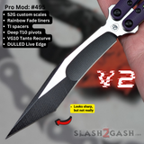 Replicant Balisong clone Hollow Grind Tanto Recurve V2 Franken REP Butterfly Knife S2G 495