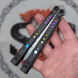 S2G FrankenREP Balisong clone TITANIUM Butterfly Knife - V2 (Carbon Fiber)