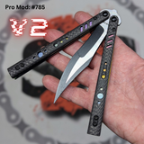 Carbon Fiber Replicant Clone Balisong S2G Franken REP Butterfly Knife V2 Sunset Nightmare Recurve 785
