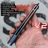Carbon Fiber Replicant Clone Balisong S2G Franken REP Butterfly Knife V2 Sunset Nightmare Recurve 785