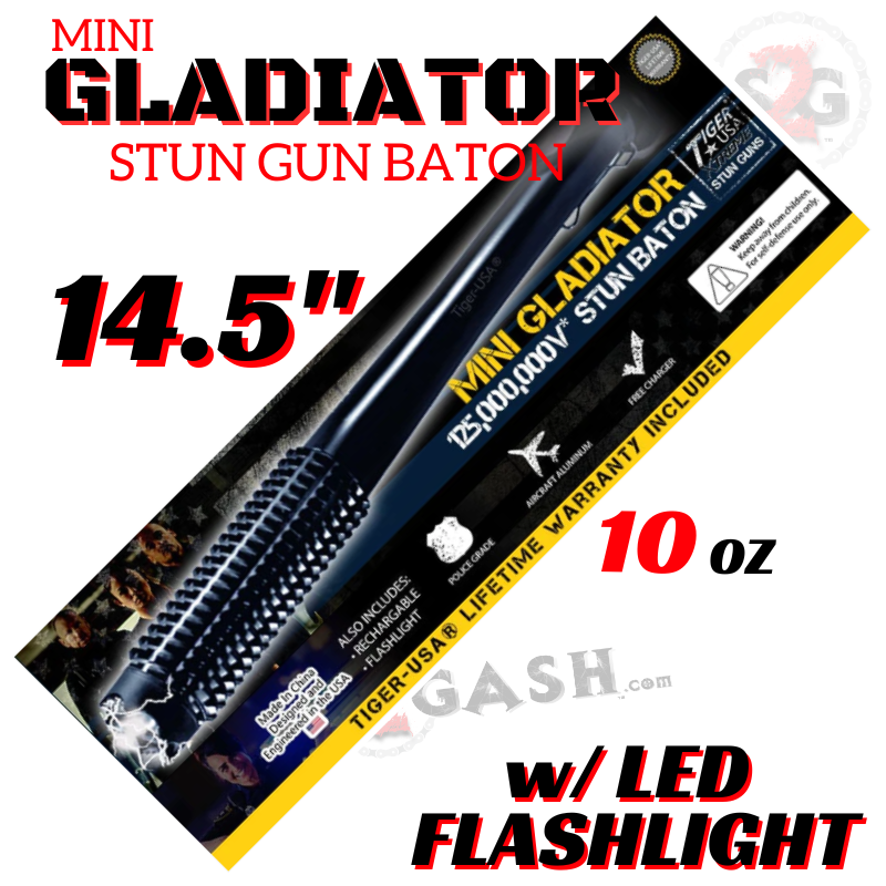 STUN BATON 125M Volts w/ LED Flashlight Stun Gun Tiger USA - Mini
