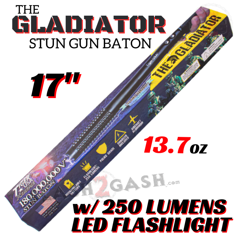 トイガン BATON STUN BATON 180M Volts w/ LED Flashlight Stun Gun Tiger USA - The