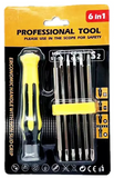 6 In 1 Multi Tool Screw Driver Set Professional Tool Kit T5 T6 T7 T8 T10 T15 PHO 3.0 2.3 2.0 Y0 U2.3 Heads