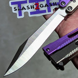 The ONE CHAB clone v2 Butterfly Knife Spare Alt Blade TITANIUM Balisong Silver Sharp Live