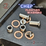 Balisong Spare Hardware Kit for The ONE Channel REP clone CHEP - Pinless Butterfly Knife replacement floating washers bushings pivots