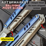 Balisong Spare Hardware Kit for The ONE Channel REP clone CHEP - Pinless Butterfly Knife replacement parts bushings pivots washers