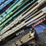Hammer CHAB Balisong Clone The ONE TITANIUM Butterfly Knife - Speed Channels slash2gash S2G