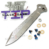 The ONE Python Clone Balisong Spare Blade Butterfly Knife Replacement - Sharp Real Damascus Live Blade