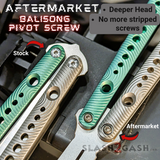 Squiggle REP clone Pivot Screw Replacement M2.5 x 5mm The ONE Torx T8 Silver Balisong Hardware Butterfly Knife Aftermarket Upgrade