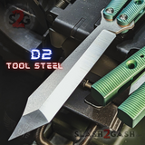 The ONE Squiggle Replicant Balisong Clone TITANIUM Butterfly Knife - Green Channel Sharp Live D2 Stonewash