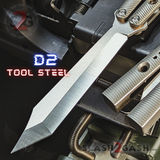 Squiggle Replicant Balisong Clone The ONE Butterfly Knife Channel - Gray Silver TITANIUM Sharp Live D2 Pinless