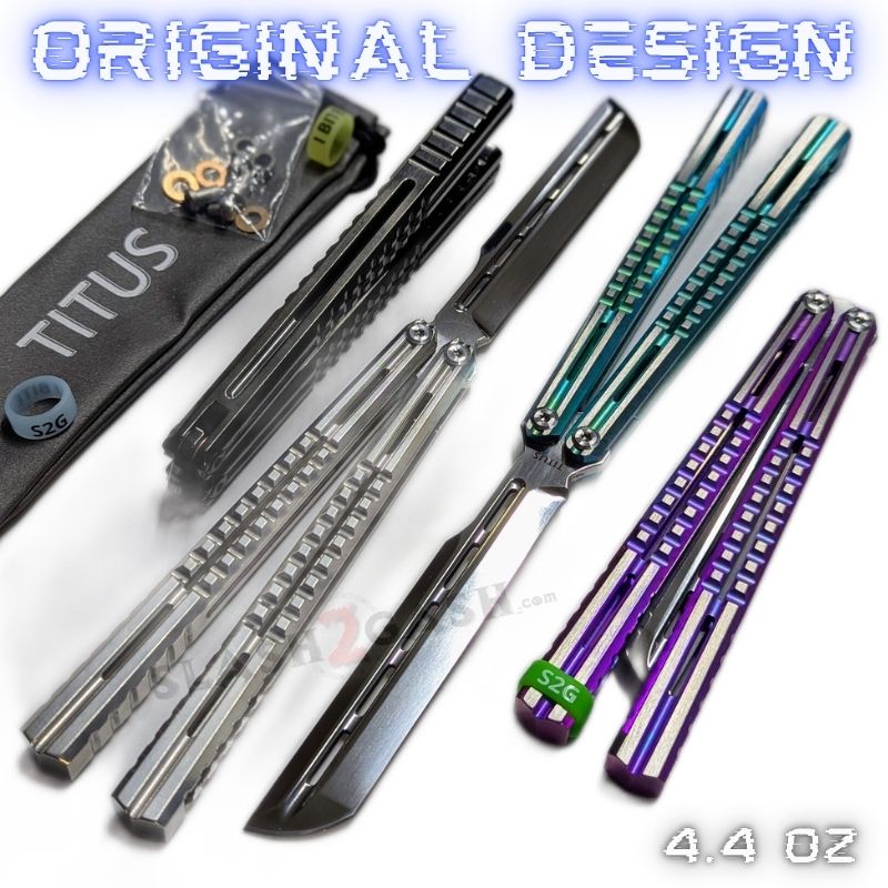Titus ORIGINAL Titanium Balisong Butterfly Knife VG10 - MIRAGE