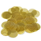 100x Brass Gold Tobacco Pipe Screens - 3/4"