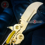 Golden CSGO Butterfly Knife TRAINER Dull Spring Latch PRACTICE Balisong