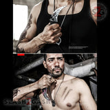 CSGO Wolf Karambit Full TANG Tactical Claw Neck Knife w/ Sheath BEST ver