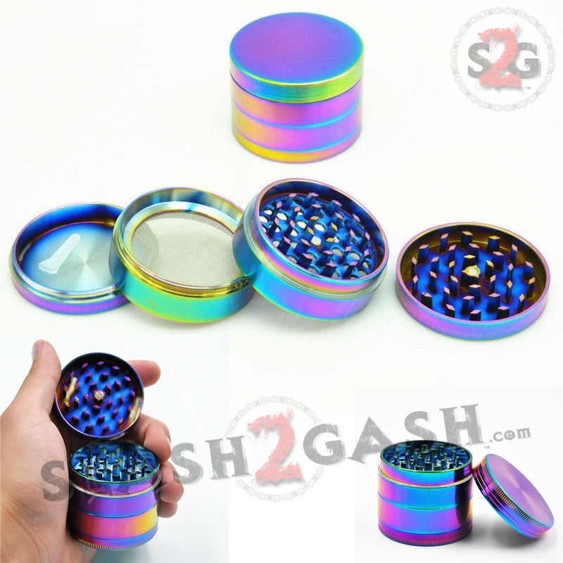 SPICE HERB GRINDER, 4 PART METAL MULTICOLOR, TG-205J