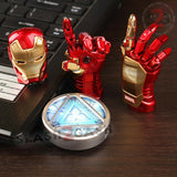 Iron Man USB Flash Drive 2.0 Moveable Hand w/ LED Light 16gb Memory Stick Pendrive