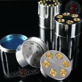 Revolver Bullet Herb Grinder Tobacco Mill - 3 Parts 2 Sizes 40mm 50mm