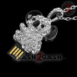 Cute Crystal Koala Necklace USB Flash Drive 2.0 Pendant 16 GB gold/silver Memory Stick