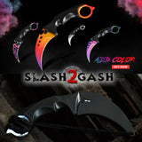 CSGO Wolf Karambit Full TANG Tactical Claw Neck Knife w/ Sheath ELITE ver