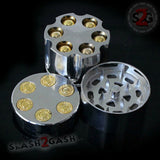 Revolver Bullet Herb Grinder Tobacco Mill - 3 Parts 2 Sizes 40mm 50mm