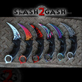 CSGO Emerald ELITE CIMA Karambit FULL TANG Tactical Claw Neck Knife