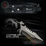 HX OUTDOORS Tactical Knife 440C Blade K10 w/ Sheath Plated Titanium