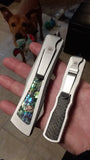 Dark Knight Custom D2 OTF Knife Abalone Inlays S2G Tactical - Dagger