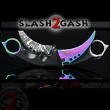 CSGO Grey Karambit Full TANG Tactical Claw Neck Knife w/ Sheath ELITE ver