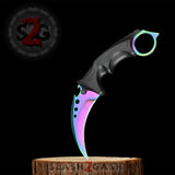 Titanium Rainbow 2pc Set CSGO Butterfly Knife + Elite Karambit CS:GO Counter Strike SHARP
