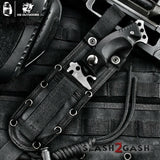 HX OUTDOORS Tactical Knife 440C Blade K10 w/ Sheath Plated Titanium