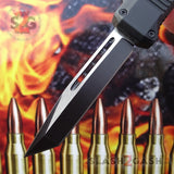 Delta Force Small 7" OTF Bullet HK Automatic Knife - 440c Switchblade Tanto Plain