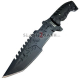 MTech Extreme Full Tang Black Fixed Blade Tactical Fighter Knife w/Sheath
